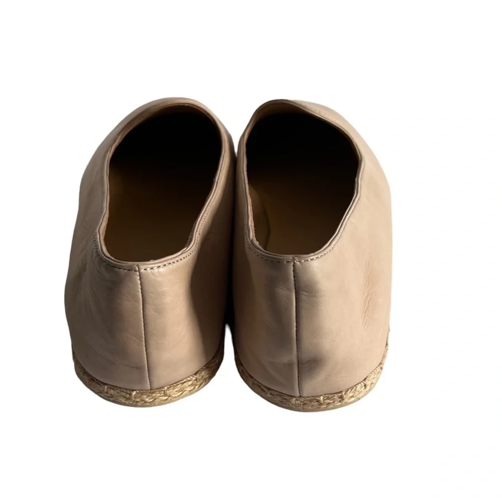 Vince Malia Leather Espadrilles Slip On Flat Loafer